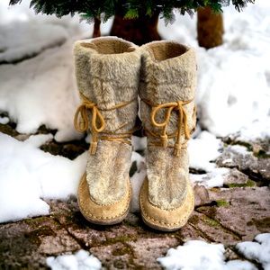 Nine West Vintage American Collection Brown Suede Faux Fur Boots | Size 10M